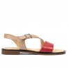 Sandales femme 5070 rouge+poudre