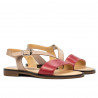 Sandales femme 5070 rouge+poudre