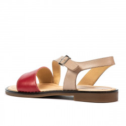 Sandales femme 5070 rouge+poudre