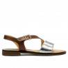 Sandales femme 5070 marron+argenté