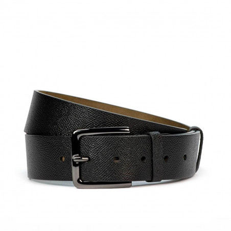 Ceinture hommes 41b noir pressé