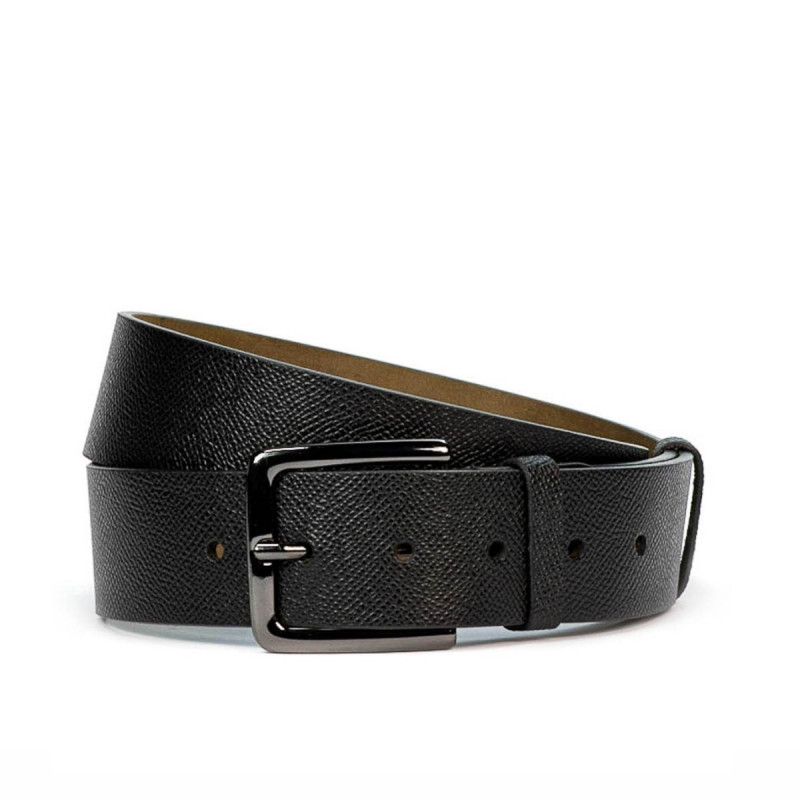 Ceinture hommes 41b noir pressé