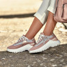 Baskets femme 6015 poudre nacré combiné