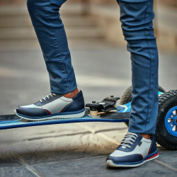 Baskets adolescents 374 indigo combiné