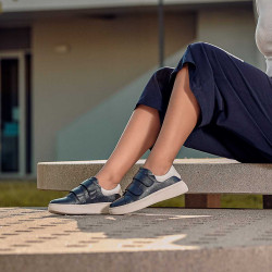 Baskets femme 6008sc indigo+blanc