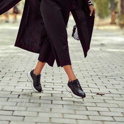 Baskets femme 6019 noir combiné