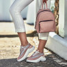 Baskets femme 6015 poudre nacré combiné