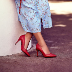 Chaussures élégantes femme 1246 rouge lifestyle
