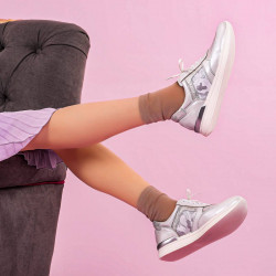 Baskets femme 694 blanc nacré combiné
