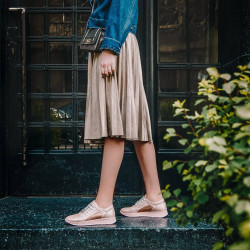 Baskets/chaussures casual femme 6010 poudre nacrée combinée