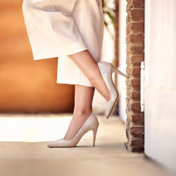 Chaussures élégantes femme 1246 vernis beige nacré lifestyle