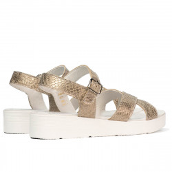 Sandales femme 5049-1 python sable