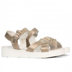 Sandales femme 5049-1 python sable