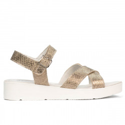 Sandales femme 5049-1 python sable