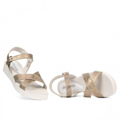 Sandales femme 5049-1 python sable