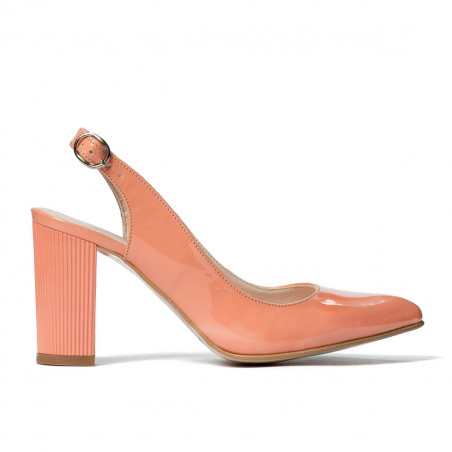 Sandales femme 1281 vernis saumon
