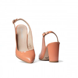Sandales femme 1281 vernis saumon