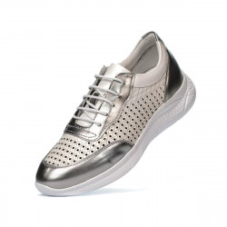 Chaussures de sport femme 6024 argenté+blanc