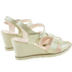 Sandales femme 5007 vernis beige