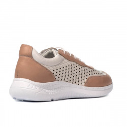 Baskets femme 6024 poudre+blanc