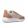 Baskets femme 6024 poudre+blanc