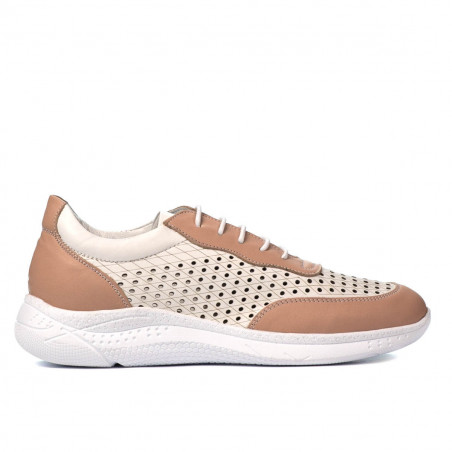 Baskets femme 6024 poudre+blanc