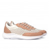Baskets femme 6024 poudre+blanc