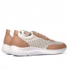 Baskets femme 6024 poudre+blanc