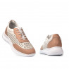 Baskets femme 6024 poudre+blanc