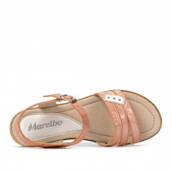 Sandales femme 5067 rose nacré combiné