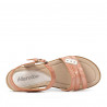 Sandales femme 5067 rose nacré combiné
