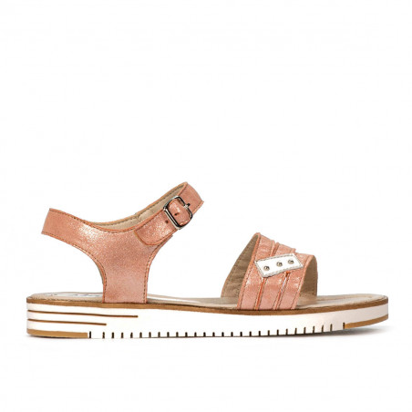 Sandales femme 5067 rose nacré combiné