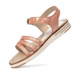Sandales femme 5067 rose nacré combiné