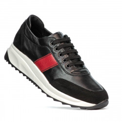 Chaussures de sport femme 6030 noir+rouge