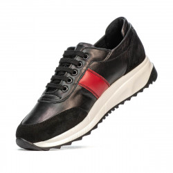 Chaussures de sport femme 6030 noir+rouge
