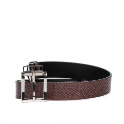 Ceinture femme 19m noir+python bordeaux (bicolore)