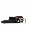 Ceinture femme 19m noir+python bordeaux (bicolore)