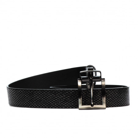 Ceinture femme 18m noir+python noir
