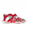 Sandales enfants petits 18c vernis rouge