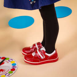 Chaussures enfants petits 64c rouge+blanc lifestyle