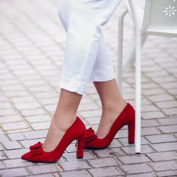 Chaussures élégantes femme 1252 rouge antilope lifestyle
