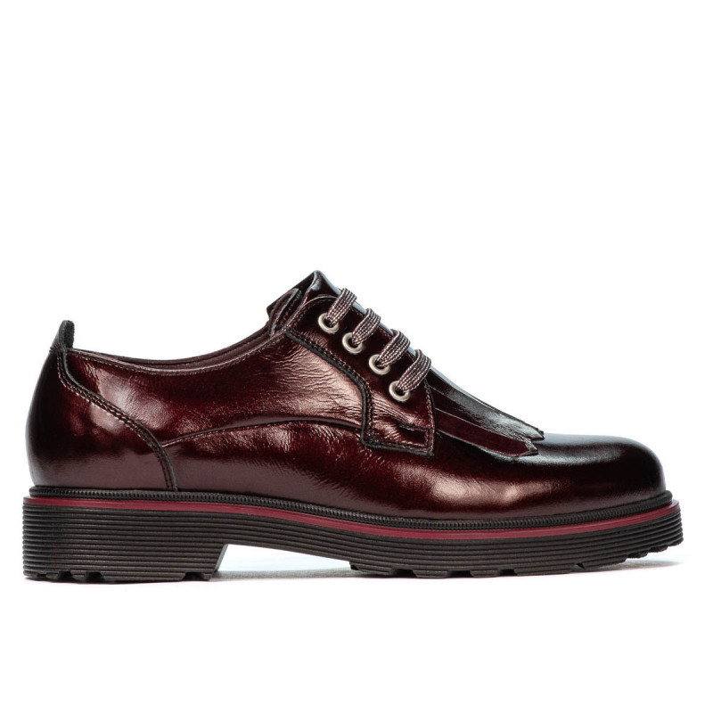 Chaussures décontractées femme 6025 vernis bordeaux
