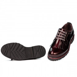 Chaussures décontractées femme 6025 vernis bordeaux