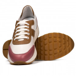Baskets femme 6030 rose+blanc