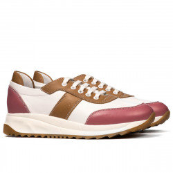 Baskets femme 6030 rose+blanc