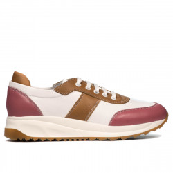 Baskets femme 6030 rose+blanc