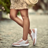 Baskets femme 6024 poudre+blanc