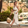 Sandales femme 5070 marron+argenté