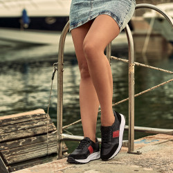 Chaussures de sport femme 6030 noir+rouge