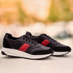 Chaussures de sport femme 6030 noir+rouge
